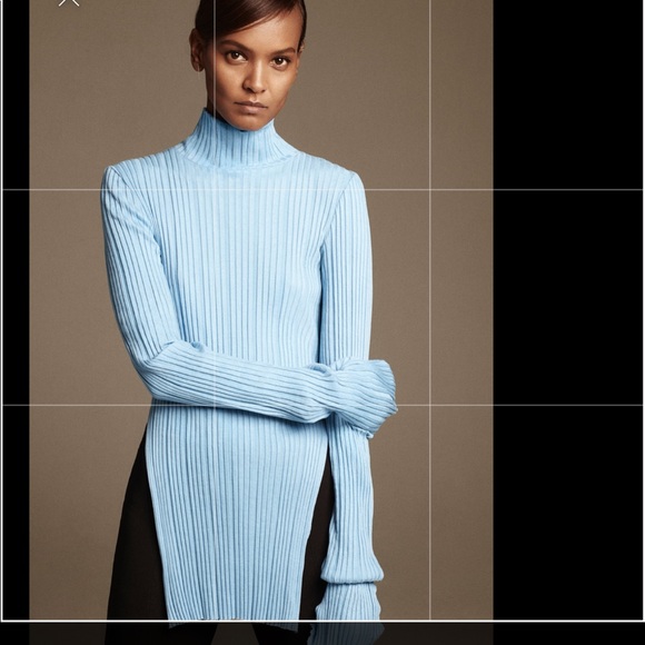 Zara Tops - Light blue ribbed top